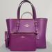 Coach Bags | Nwt! Coach Dark Magenta Mollie Tote 25 & Matching Wristlet Set | Color: Purple | Size: Os