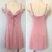 Victoria's Secret Dresses | 90s Victoria’s Secret Milkmaid Corset Slinky Stretch Knit Babydoll Slip Dress L | Color: Pink | Size: L