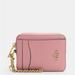 Coach Bags | Coach Zip Card Case Wallet Pink Nwt | Color: Gold/Pink | Size: Os