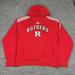 Adidas Shirts | Adidas Rutgers Scarlet Knights Adult Men L Red Hoodie Sweatshirt Ncaa College | Color: Red/White | Size: L