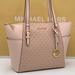 Michael Kors Bags | Michael Kors Charlotte Large Logo And Leather Top-Zip Tote Bag Ballet Si | Color: Gold/Pink | Size: Large