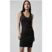 Athleta Dresses | Athleta $89 Solid Black Soft Stretch Della Pleated Casual Tank Dress Size Medium | Color: Black | Size: M