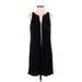 Ivanka Trump Casual Dress - Mini Plunge Sleeveless: Black Solid Dresses - Women's Size Small