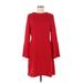 Banana Republic Cocktail Dress - Shift: Red Solid Dresses - Women's Size 8