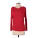 Lucky Brand Thermal Top Red Print Cowl Neck Tops - Women's Size Small