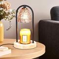 Uezeth Candle Warmer Lamp, Electric Candle Warmer Lamp, 2h/4h/8h Timer, Candle Warmer Lamp with Bulb Aromatic Candle Holders for Home Office Bedroom Living Room Gift (F)