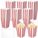 Maxcheck 200 Pcs Popcorn Boxes with 200 Pcs Clear Cellophane Bag, Mini Paper Popcorn Box Cardboard Popcorn Container, Popcorn Boxes Snack Candy for Birthday Wedding Decoration (Red and White)