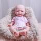 Full Body Silicone Reborn Baby Doll, 45 cm, Girl, Full Silicone, Non-Vinyl, Realistic Reborn Baby Doll, Children's Doll (45 cm, No Hair)