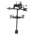 Yardenfun Wind Vane Weathervane for Roof Bird Feeder Hangers for outside Black Weather Vane Black Metal Outdoor Decorations Metal Weathervane Outdoor Lawn Decor Indicator Fairy Wrought Iron