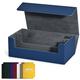 UAONO Card Storage Box for Trading Cards, Premium Card Deck Case Holds 1200+ Single Sleeved Cards for MTG Yugioh TCG, Strong Magnet Card Box Fits Magic Game Cards (Blue)