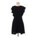 Who What Wear Casual Dress - A-Line: Black Solid Dresses - Women's Size Medium