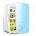 Fridge Freezer for Bedroom under Counter Fridge Freezer, Portable Compact Personal Refrigerator, Food Heater Beverage Cooler for Bedroom And Small Office Space AC+DC by,Blue