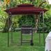 Freeport Park® Gadberry 8 Ft W X 5 Ft D Metal Grill Gazebo Metal/Soft-top in Black | 100 H x 96 W x 60 D in | Wayfair