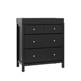 Storkcraft Carmel 3-Drawer Chest w/ Changing Topper Wood in Black | 38.62 H x 34.09 W x 16.93 D in | Wayfair 03683-00B