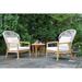 Joss & Main Florentia 3 Piece Seating Group w/ Cushions Synthetic Wicker/Wood/All - Weather Wicker/Natural Hardwoods/Wicker/Rattan/Teak | Outdoor Furniture | Wayfair