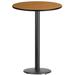 Ebern Designs Jamey 24" Round Laminate Table Top w/ 18" Round Bar Height Table Base Wood/Metal in Brown | Wayfair 98F22FD9B09F4D0CB33AFD6C86965F38