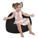 Factory Direct Partners SoftScape Classic Junior Bean Bag Chair, Leather in Black | 26" Diameter | Wayfair 10477-BK