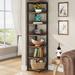 17 Stories Travond Corner Bookcase in Brown | 76.77 H x 15.75 W x 15.75 D in | Wayfair 3C2CA57BDADA41CD9E39265B231ED163