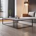 Latitude Run® 62.99" Gray Sintered Stone Rectangular Coffee Table Metal in Black/Gray | 16.54 H x 70.87 W x 35.43 D in | Wayfair