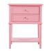 Red Barrel Studio® Sorana Nightstand Wood in Pink | 28 H x 22 W x 16 D in | Wayfair C0FDDFED0F8743AC98BBDC1E226D6E88