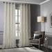 Mercer41 Toshiaki Lush Crush Velvet Curtains, Room Darkening Grommet Curtain (1 Panel) Velvet in White | 96 H x 50 W in | Wayfair