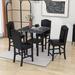 Red Barrel Studio® Trenee 5 Piece Dining Set, Square Table w/ Bottom Shelf & Chairs Wood in Black | 36 H x 35 W x 35 D in | Wayfair