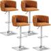 Orren Ellis Ivydale Swivel Adjustable Height Bar Stool Metal in Orange | 20.87 W x 20.08 D in | Wayfair BCA0FFB1483D47219BBE2A4C3463E979