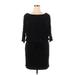 Sandra Darren Casual Dress: Black Solid Dresses - Women's Size 14