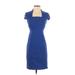 Marc New York Andrew Marc Casual Dress - Sheath: Blue Solid Dresses - Women's Size 2