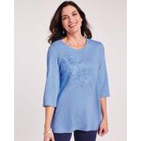 Blair Women's Embroidered Tunic - Blue - 2XL - Womens