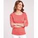 Blair Women's Button Trim Sailor Top - Pink - 3XL - Womens