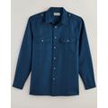 Blair Men's John Blair® Long-Sleeve Linen-Look Pilot Shirt - Blue - 2XL