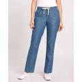 Blair Women's DenimLite Drawstring Pants - Denim - 12P - Petite