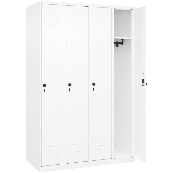 CP Spind »Classic PLUS Korpus weiß« 4x1 Fächer weiß, 120x185x50 cm