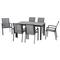 Gartenmöbel-Set Velia mit 6 Dining-Sesseln und Dining-Tisch, 140x90 cm