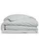 Housse de couette unie en percale de coton gris clair 240x260cm