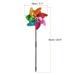 5pcs Windmill for the Yard Garden 19 Inch x 7 Inch 7 Leaves Iridescent