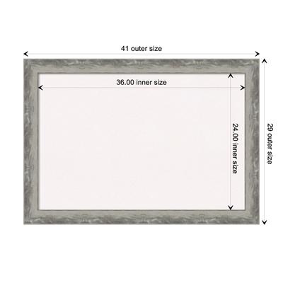 Waveline Silver Narrow Framed White Corkboard Bull...