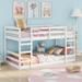 Stylish Solid Pine Bunk Bed with Ladder, Guardrail - Space-Saving, No Box Spring Needed