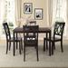 5 Pieces Dining Table Set for Kitchen Dining Room, Farmhouse Wood Rectangular Dining Table with 4 Dining Chairs