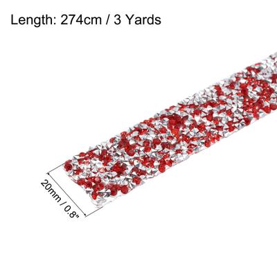 1 Pcs Resin Rhinestones Trim 3 Yards Self Adhesive Diamond Ribbons
