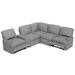 Grey Power Recliner Sofa Corner Sectional Sofa Set with Power Socket