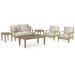 Signature Design by Ashley Clare View Beige 6-Piece Outdoor Package - 55.5"W x 35"D x 32"H