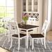 5 Pieces Kitchen White Dining Set Dining Table Set w/ 4 Dining Chairs