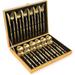 30-Piece Food Grade Stainless Steel Gold Flatware Set,with Gift Box