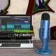 Haomuren USB-Kondensator-Podcast-Mikrofon mit Touch-Mute-Taste profession elles Gamer-Blue-Mikrofon