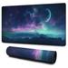 Blue Purple Galaxy Nebula Universe Space Gaming Mouse Mat Rectangle 3XL Extra Large Mouse Pad 47.3 X 23.6 Inches Non-Slip Rubber Gaming Mouse Pad Office Mouse Pad for Women Men Kids