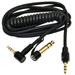 TRS-1/8 3.5mm Male-Plug to TRS-1/8 3.5mm Male Plug+1/4 in. 6.35mm Male to 3.5mm Female Audio Adapter Cable Black 1.5m