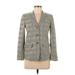 DKNY Blazer Jacket: Below Hip Gray Jackets & Outerwear - Women's Size 2 Petite