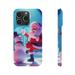 Christmas Frosty and Santa Claus Apple iPhone Cases Slim Fit Glossy Finish